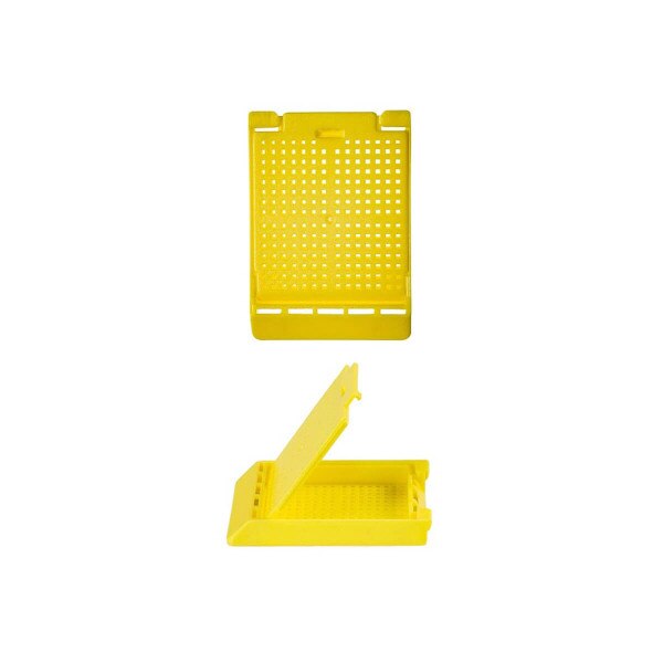 Hinged Biopsy Cassette, yellow